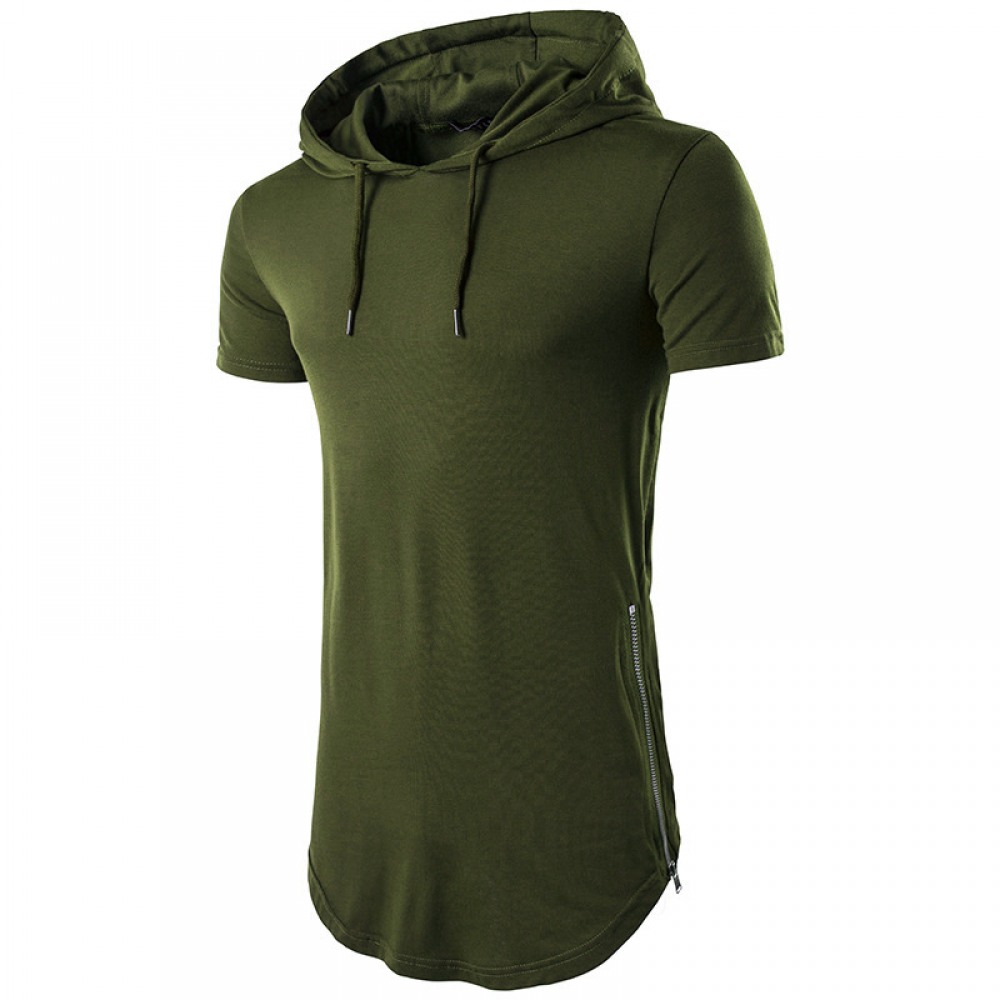 New Men's Short-Sleeved T-Shirt Summer Mid-Length Style